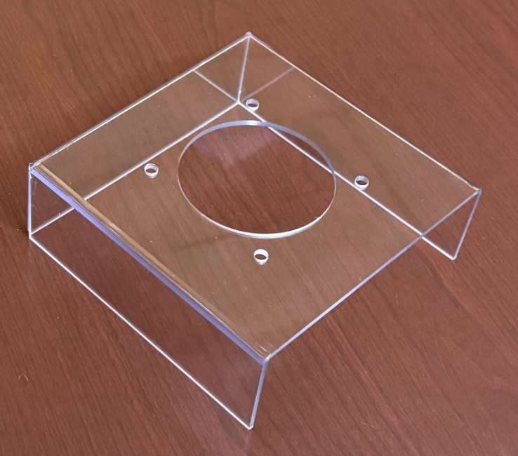 Custom polycarbonate machine guard fabricated by PECOT in Tulsa, Oklahoma
